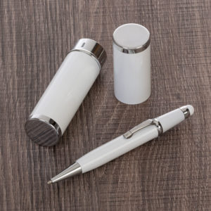 Foto Mini Caneta Semi-Metal com Estojo MTB 13182 Imagem Branco (3)