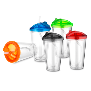 Foto Copo Plástico com Tampa e Canudo MTB 6021 Imagem