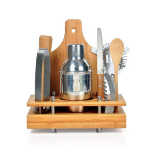 Foto Kit Bar em Bambu e Inox 8 Peças MTB KB-00473 Imagem (2)