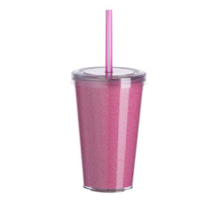 Foto Copo com Canudo MTB 14250 Imagem Rosa