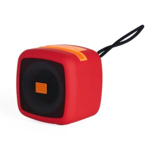 Caixa de Som com Multimídia e Suporte para Celular ZB 6030 | A tecnologia TWS sincroniza duas caixas de som em uma só, aumentando a potência sonora. Acompanha cordão de nylon e cabo USB-V8.