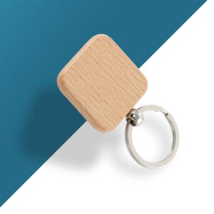 Chaveiro Quadrado de Madeira ZB 6038 - foto 3