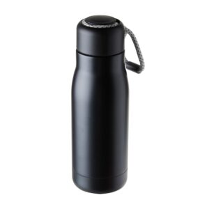 Garrafa Parede Dupla Inox 420ml ZB 18723 | Tampa plástica com corda para transporte embutida.