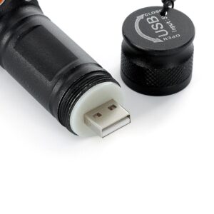 Lanterna Metal Recarregável com Cabo USB-V8 ZB 1398 - foto 4