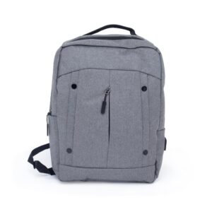 Mochila com 2 Compartimentos em Nylon ZB 1353 | Com divisórias internas para acessórios, a mochila possui bolso lateral, suporte externo USB e alça para engate em malas de viagem.