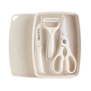 Kit Utensilio de Cozinha 3 Peças ZB 3496 | Acompanha bandeja e tampa, podendo ser utilizada como recipiente e tábua para corte.