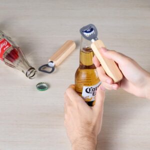 Abridor de Garrafas em Madeira e Metal ZB 1303 - foto 3