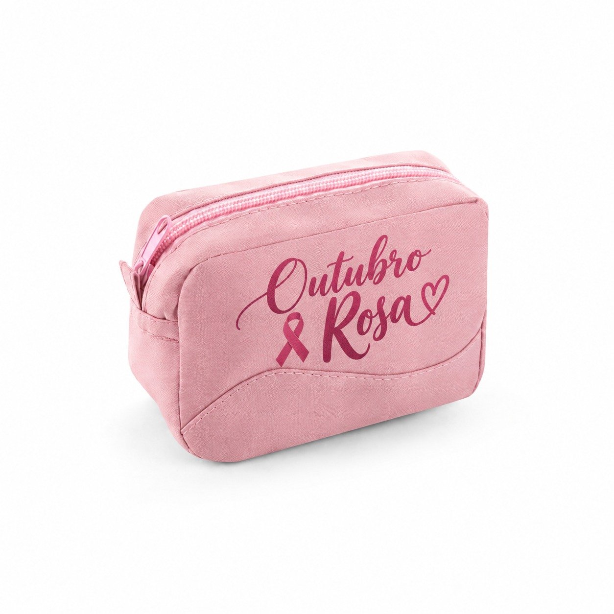 FOTO-NECESSAIRE-OUTUBRO-ROSA-IMAGEM.jpeg Nécessaire rosa com zíper e estampa Outubro Rosa em fundo branco