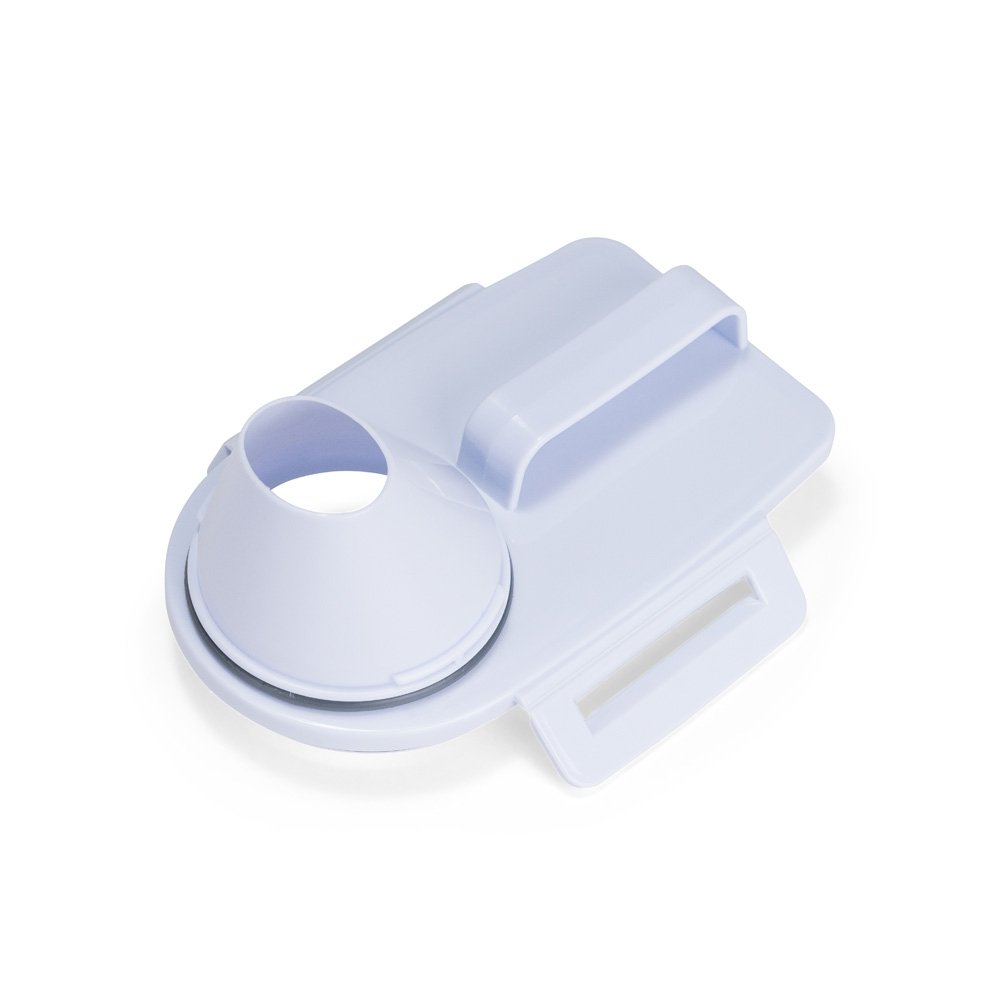 Foto-Dispenser-Multiuso-5L-CB-15444-Imagem-13.jpg Tampa do dispenser em ângulo, com abertura e alça visíveis